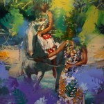 südseeidyll öl/leinw. 120x100cm